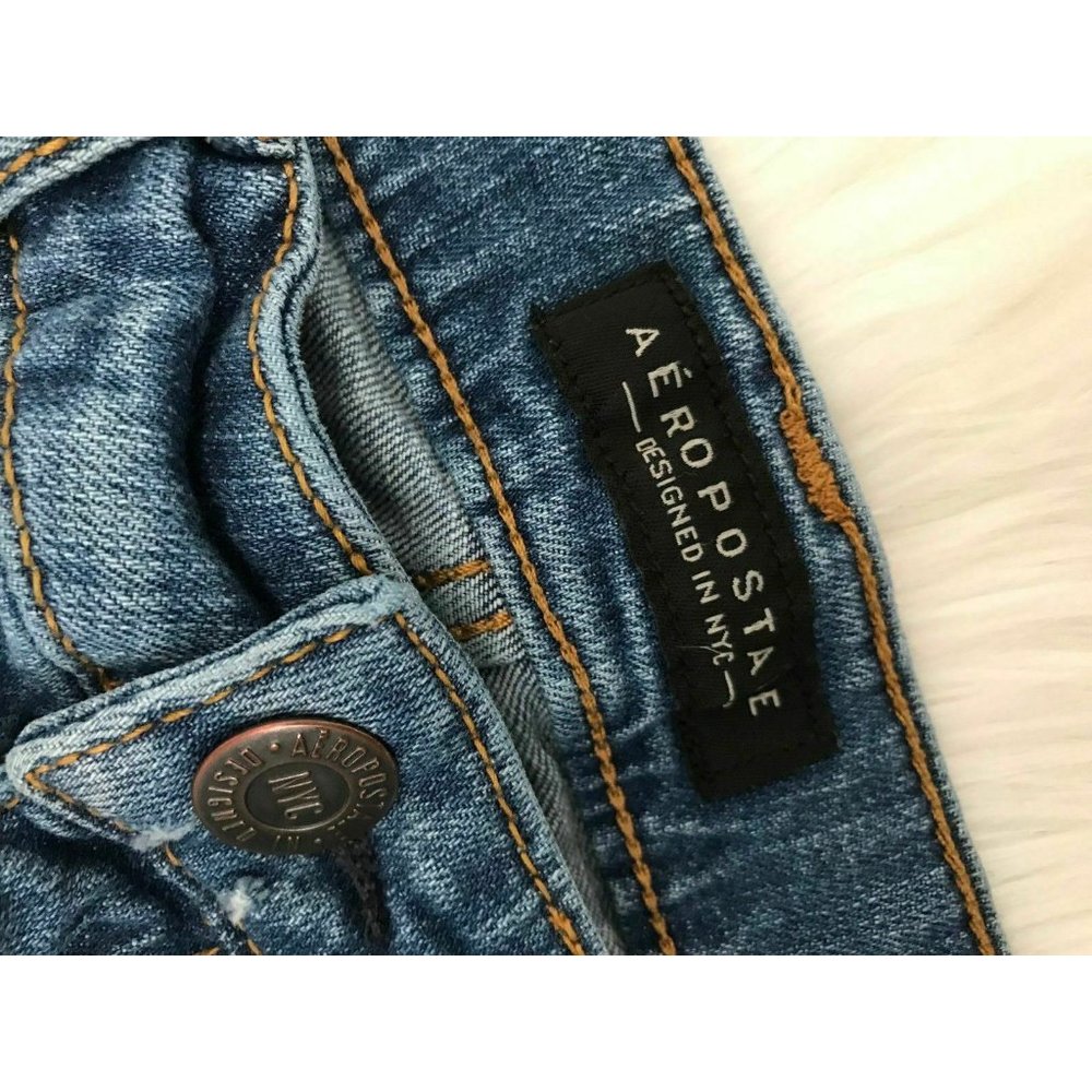 Aeropostale Skinny Slim Jeans 4R Distressed Womens - Picture 4 of 9